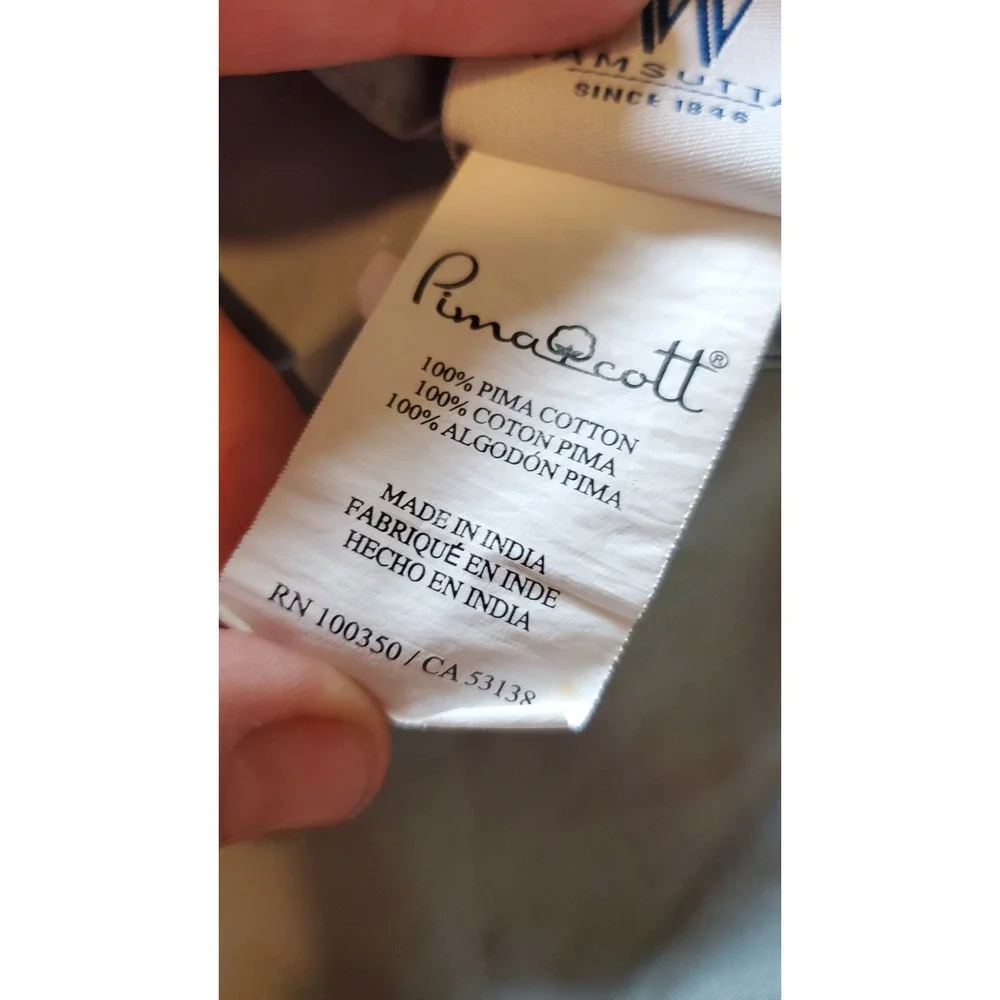 Wamsutta PimaCott 100% Pima Cotton King Flat Sheet Sage Green 113